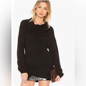 Free People By Your Side Sweater in Black